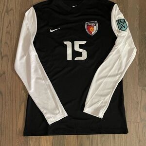 Nike Black and White Long Sleeve Sports Jersey